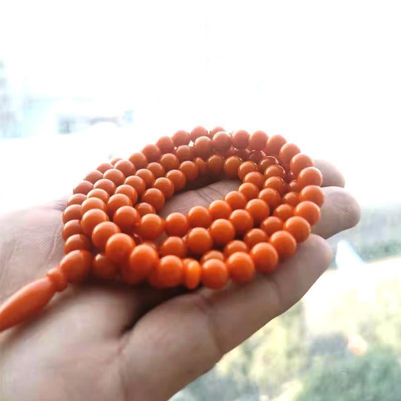 سبحة 99 خرز من مستكة برتقال ( لها ريحه خفيف) - Albashan