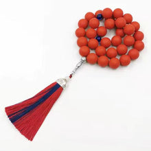 Big Size Tasbih Frosted red resin women&#39;s rosary Muslim 33 45 66 99 prayer beads misbaha Cotton tassel gift ramadan - Bashatasbih تحميل الصورة في عارض المعرض
