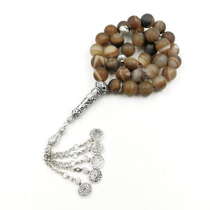 Big Tasbih Natural agates stone 33 Prayer bead misbaha Special Rosary Muslim Accessories jewelry bracelet islamic gifts - Bashatasbih