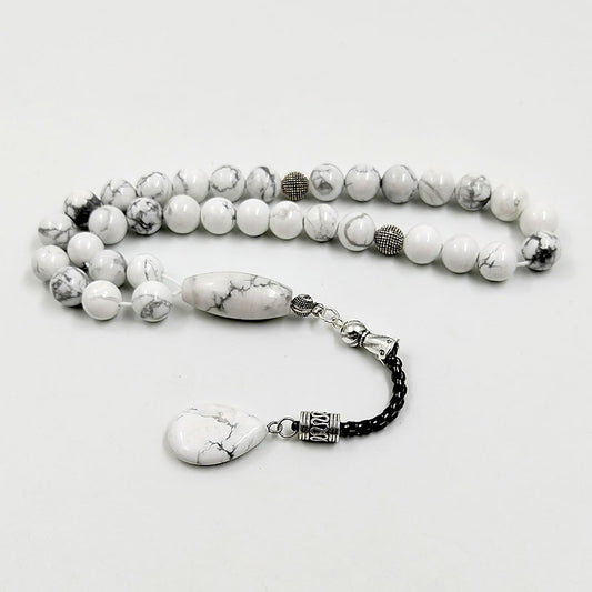 سبحة حجر هوليت طبيعي