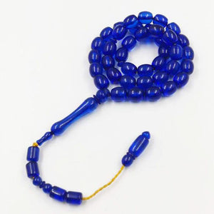 39beads Tasbih Blue Resin Kuwait Misbaha prayer Man's Accessories Abrab jewelry Eid gift for Islamic Bracelets - Bashatasbih
