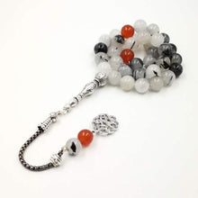 Natural Quartz with agates Tasbih Valuable gfit For Ramadan Tesbih 33 66 99 Muslim misbaha Man&#39;s bracelets 2019 luxurious Rosary - Bashatasbih تحميل الصورة في عارض المعرض
