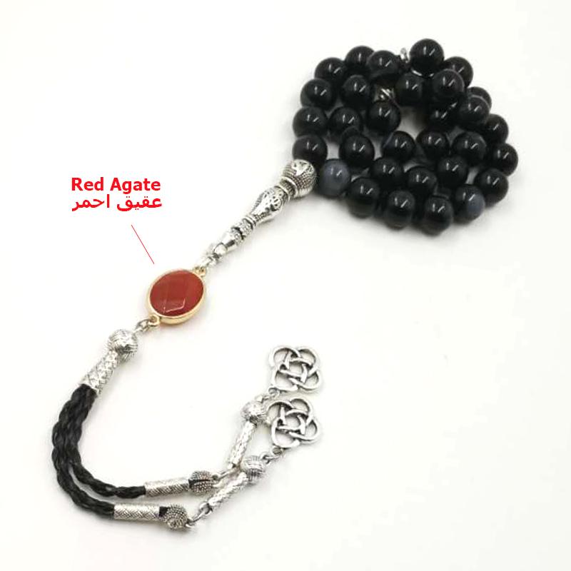 Agates Tasbih Man's bracelets misbaha prayer beads 33 66 99 accessories Personality Gift for Muslim man or women - Bashatasbih
