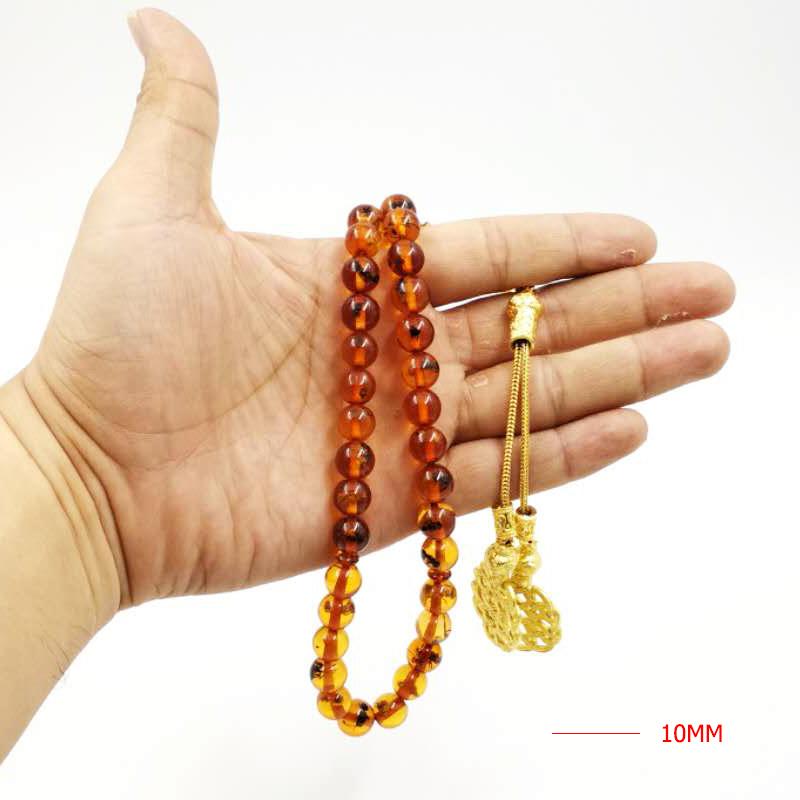 Eid gift For Muslim Real insect Resin Rosary Tasbih prayer beads Man's Accessories Misbaha Islamic insect Bracelets - Bashatasbih