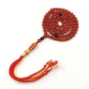 Tasbih Natural red agate pocket Muslim rosary 99beads 6mm - Bashatasbih