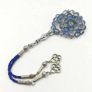 Blue tasbih Austria frosted crystal 33 45 66 99 beads gift for Eid rosary Muslim Bracelets islam prayer beads - Bashatasbih