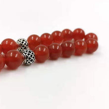 Natural Red Agate Tasbih with rainbow stone muslim bracelet - Bashatasbih تحميل الصورة في عارض المعرض
