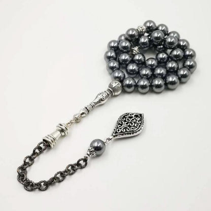 Natural Terahertz Stone tasbih Energy stone 33Paryer beads Muslim misbaha Man's bracelet - Bashatasbih