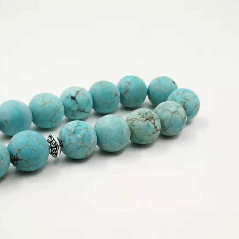 Natural frosted turquoise Tasbih Muslim Bracelet rosary islamic gift prayer beads 33 66 99 beads Misbaha - Bashatasbih