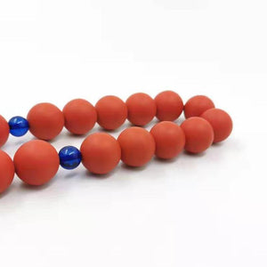 Big Size Tasbih Frosted red resin women's rosary Muslim 33 45 66 99 prayer beads misbaha Cotton tassel gift ramadan - Bashatasbih