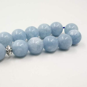Natural Aquamarines stone tasbih Luxury Bracelets Man's misbaha Special Gift for muslim 33 45 66 99 prayer beads islam Bracelets - Bashatasbih