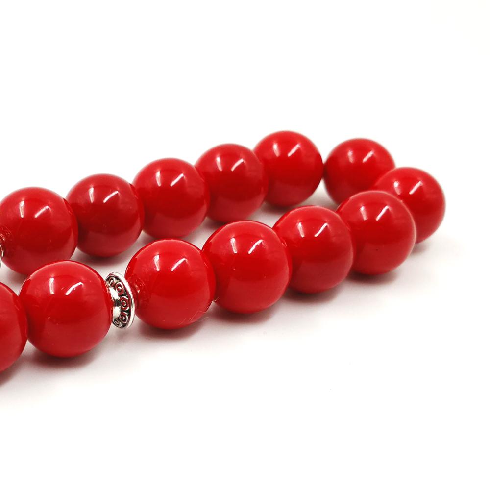 Women tasbih Muslim Lady Rosary Red prayer beads 33 66 99 beads Red stone Madam Ladies jewelry - Bashatasbih