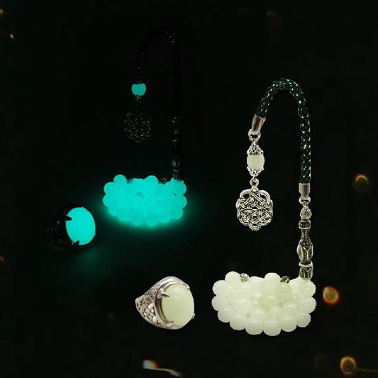 Tasbih Luminous stone rosary and luminous ring - Bashatasbih