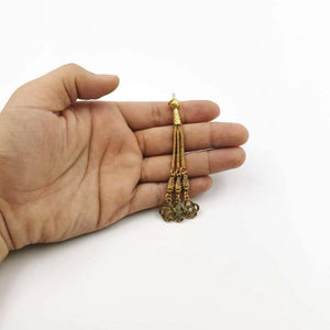 ثلاث سلاسل ذهبية شرابة سبحة إكسسوارات سلسلة معدنية - Albashan