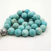 Natural frosted turquoise Tasbih Muslim Bracelet rosary islamic gift prayer beads 33 66 99 beads Misbaha - Bashatasbih تحميل الصورة في عارض المعرض
