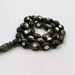 Black Resin Tasbih man's bracelet 33 prayerbeads islamic gift for man fashion rosary Kuwait masbaha New design Misbaha Rosary - Bashatasbih