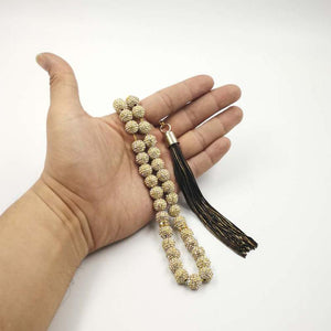 Luxury jewelry Rosary Muslim Tasbih with Metal tassel islamic gift Women's Muslim bracelet Misbaha Luxury gift for wife - Bashatasbih