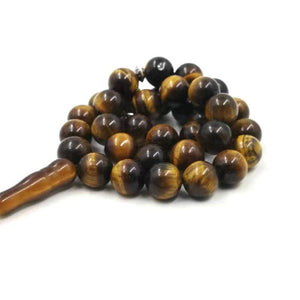 Natural Tiger eyes tasbih Muslim man misbaha prayer beads 33 66 99beads Arabic fashion Rosary - Bashatasbih
