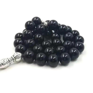 Onxy 33 Tasbih Man's Black agate bracelets Gift Eid misbaha accessories prayer beads 33 66 99beads Jewelry - Bashatasbih