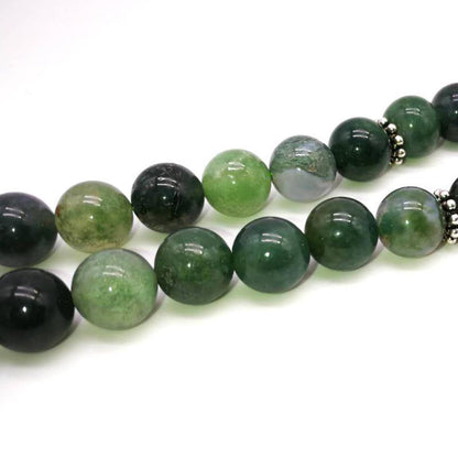 Natural Aquatic Agates Rosary stone Tasbih islam 33 66 99 beads New style Green Man's prayer beads - Bashatasbih