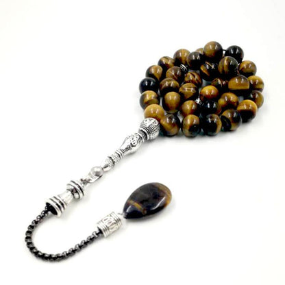 Tasbih 2019 style Tiger eyes natural stone rosary islam New style prayer beads 33 66 99 beads tasbih prayer - Bashatasbih