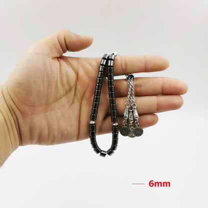 Natural Hematite Tasbih Ramadan special discount For Muslim 33 prayer beads Islamic Rosary gift pocket Misbaha Eid accessories - Bashatasbih