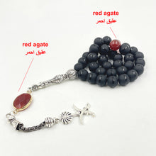 سبحة شعار سعودية مع خرز عقيق احمر طبيعي تحميل الصورة في عارض المعرض
