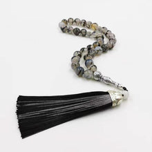 New Natural agates Tasbih Muslim gift Islam rosary misbaha 33 66 99beads with Cotton tassels islamic bracelet - Bashatasbih تحميل الصورة في عارض المعرض
