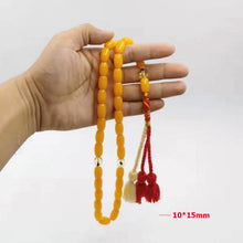 Resin tasbih with Real insect beads 33 45 51 66 99 Man&#39;s Misbaha Prayer Beads Muslim Rosary Hand Made Turkey tassels Rosary - Bashatasbih تحميل الصورة في عارض المعرض
