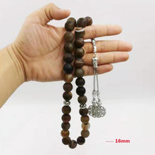 Big Man&#39;s Tasbih Natural Frosted agates 33 Prayer bead misbaha Special Rosary Muslim Accessories jewelry bracelet Masbaha - Bashatasbih تحميل الصورة في عارض المعرض

