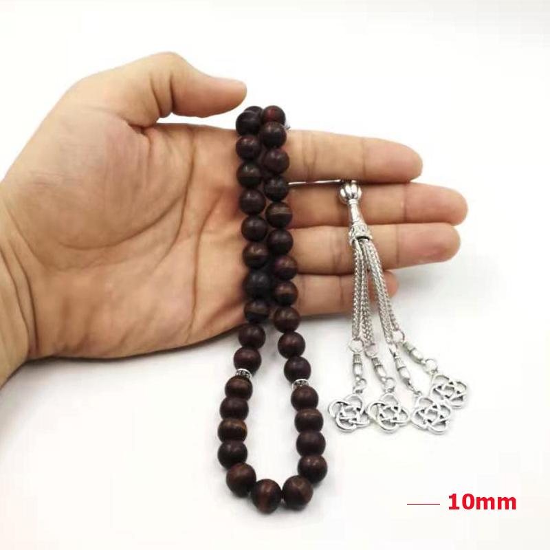 New arrive Natural Old agates tasbih with Matel tassel muslim bracelet gfit 33 66 99 Paryer beads arabic misbaha Man's bracelet - Bashatasbih