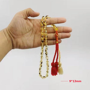 Resin Tasbih 33 66 99 Real insect beads Cotton Tassel Eid gift For Muslim prayer Rosary Man's Misbaha Islamic Turkish Bracelets - Bashatasbih