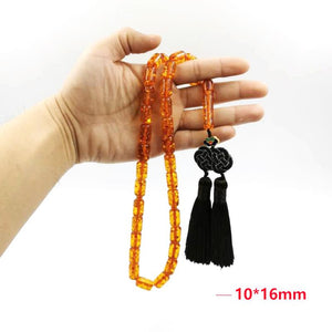 2020 Tasbih Gold Resin color misbaha 33 45 66 99Beads Turkey Resin Muslim rosary handmade Gift tassel Islam Fashion Saudi arabic bracelet - Bashatasbih