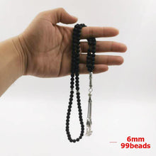 99 Natural Lava beads Tasbih Volcanic stone - Bashatasbih تحميل الصورة في عارض المعرض
