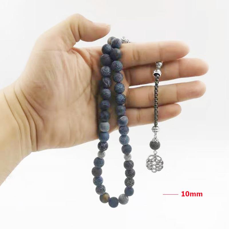 Tasbih Natural agate stone 33 66 99 prayer beads - Bashatasbih