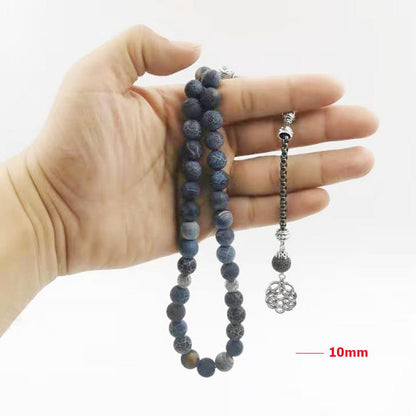 Tasbih Natural agate stone 33 66 99 prayer beads - Bashatasbih