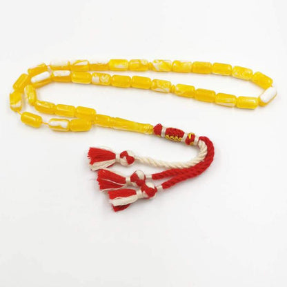 New arrival Tasbih ambers color Yellow Resin(no smell) Muslim rosary handmade tassel Islamic gifts Saudi arabic Fashion bracelet - Bashatasbih