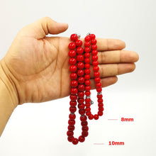 Women tasbih Muslim Lady Rosary Red prayer beads 33 66 99 beads Red stone Madam Ladies jewelry - Bashatasbih تحميل الصورة في عارض المعرض

