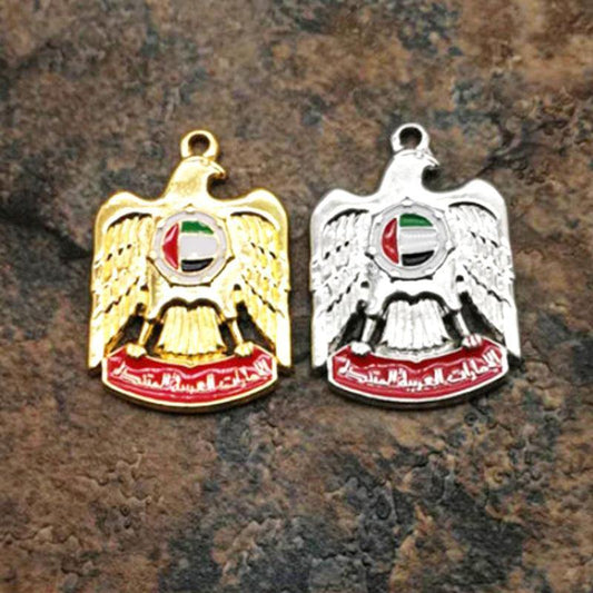 شعار الإمارات العربية المتحدة مسبحة ذهبية وإكسسوارات معدنية عربية هدية اليوم الوطني - Albashan