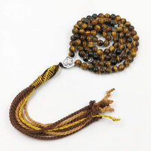 Pocket tasbih 99 beads Natural Tiger&#39;s Eye Stones muslim gifts for Eid ADHA mubarak Islamic gifts - Bashatasbih تحميل الصورة في عارض المعرض
