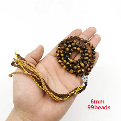 Pocket tasbih 99 beads Natural Tiger's Eye Stones muslim gifts for Eid ADHA mubarak Islamic gifts - Bashatasbih