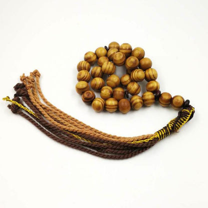 Wood Tasbih 33 66 99 Beech wood Man's Misbaha Prayer Beads Rosary 8mm 10mm 12mm 14mm bead Size - Bashatasbih