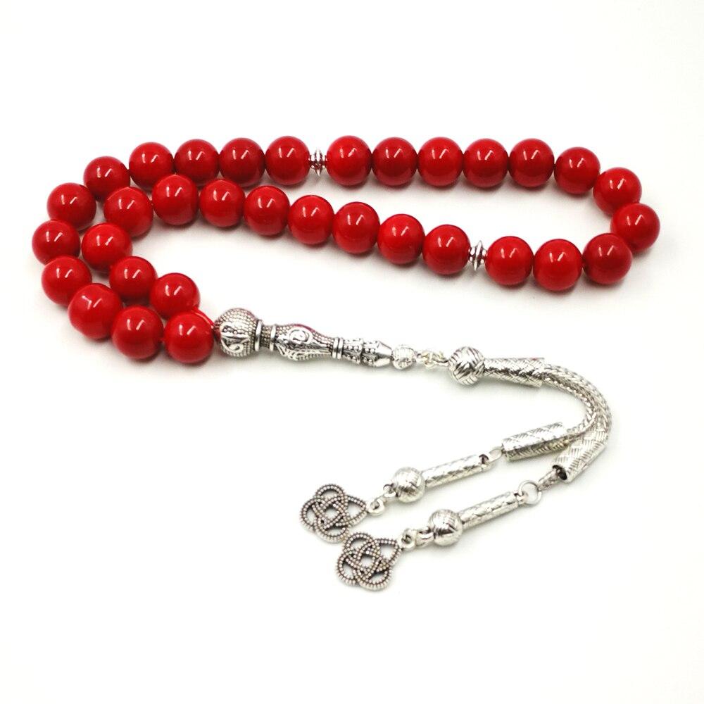 Women tasbih Muslim Lady Rosary Red prayer beads 33 66 99 beads Red stone Madam Ladies jewelry - Bashatasbih