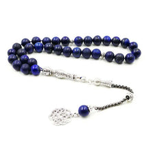 Lapis lazulis Rosary Muslim gfit For Ramadan Tasbih 33 66 99 Paryer beads Muslim misbaha Man&#39;s bracelets luxurious Rosary - Bashatasbih تحميل الصورة في عارض المعرض
