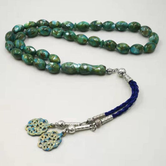 New seashell Tasbih Mstkt inside shell Muslim Man's bracelet 33bead Misbaha Natural sea shell Islamic jwelry - Bashatasbih