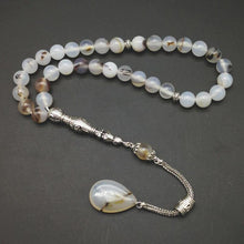 Natural agates stones Tasbih 33 66 99beads Luxurious rosary for men Muslim misbaha Man&#39;s prayer beads bracelets stone Tesbih - Bashatasbih تحميل الصورة في عارض المعرض
