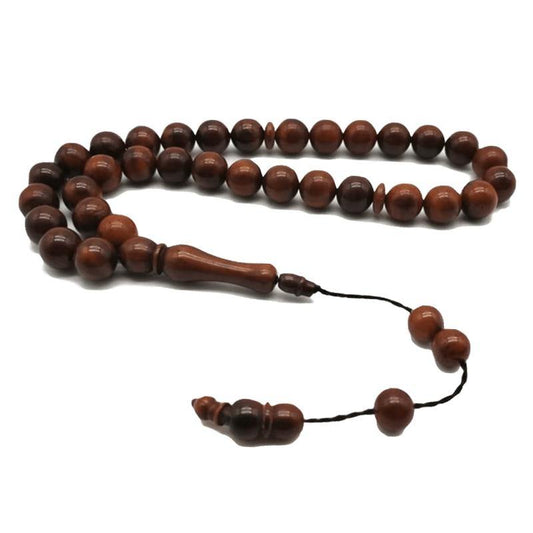 Natural Wood Cook Tasbih Man's Misbaha prayer beads 33 beads 2 SIZE Rosary - Bashatasbih