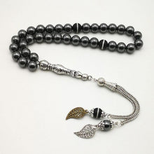 Natural stone Hematite Tasbih tassel agatee and Hematite prayer beads 33 66 99beads stone Rosary - Bashatasbih تحميل الصورة في عارض المعرض
