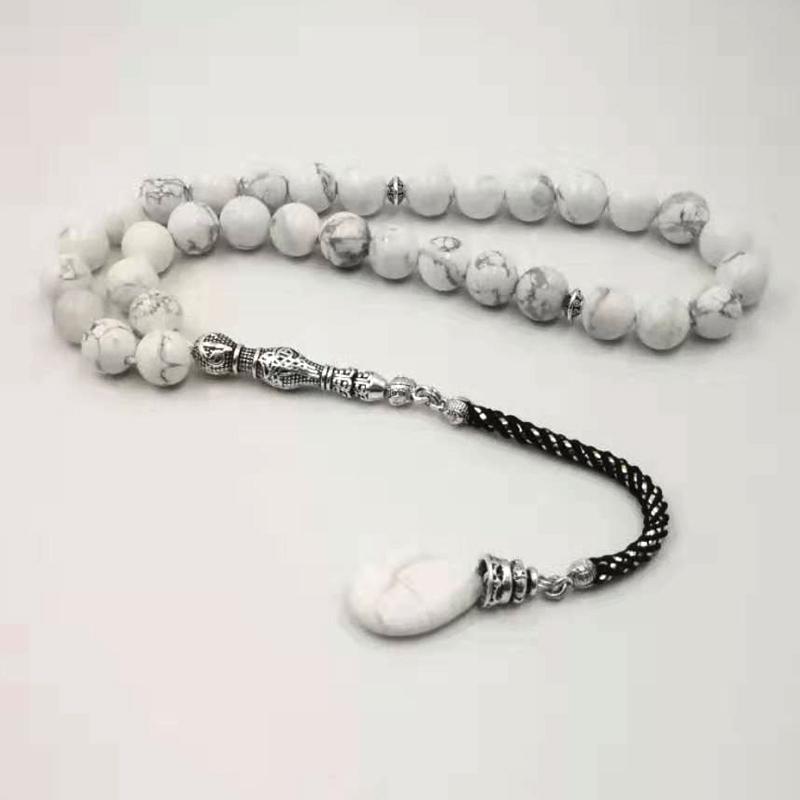 HOLOLITE STONE Turquoises Tasbih 2019 style misbaha natural stone rosary Muslim 33 66 99 prayer beads March 8 Jewelry gift - Bashatasbih