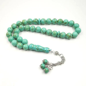 Afghanistan Turquois TASBIH prayer beads 33 beads stone sbah - Bashatasbih